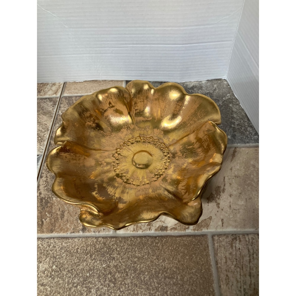 Stangl Granada Gold Hand Painted Flower Bowl 3410-9